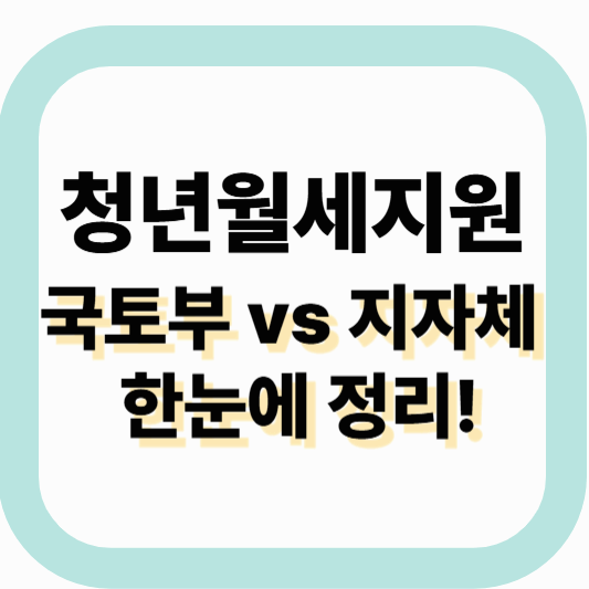 청년월세지원 국토부 지자체 한눈에 정리