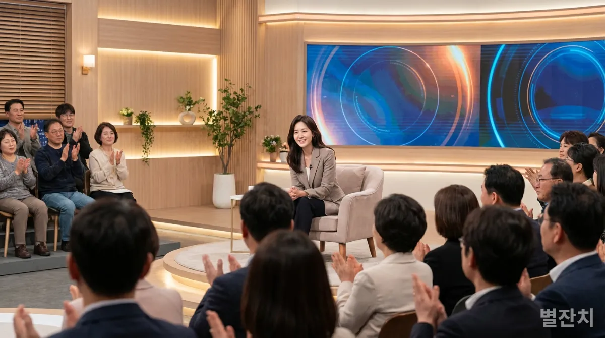 해고 위기를 딛고 공감의 토크쇼를 진행하는 오프라 윈프리의 모습