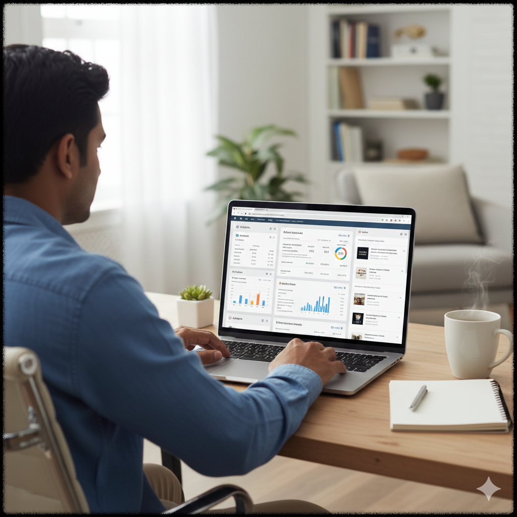 블로그 수익과 운영 지표를 함께 관리하는 모습