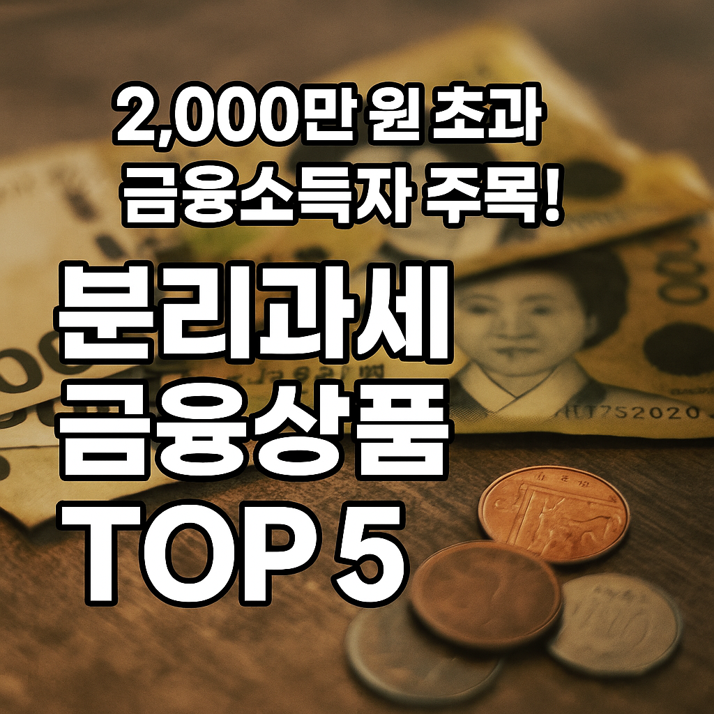 분리과세 금융상품 TOP 5