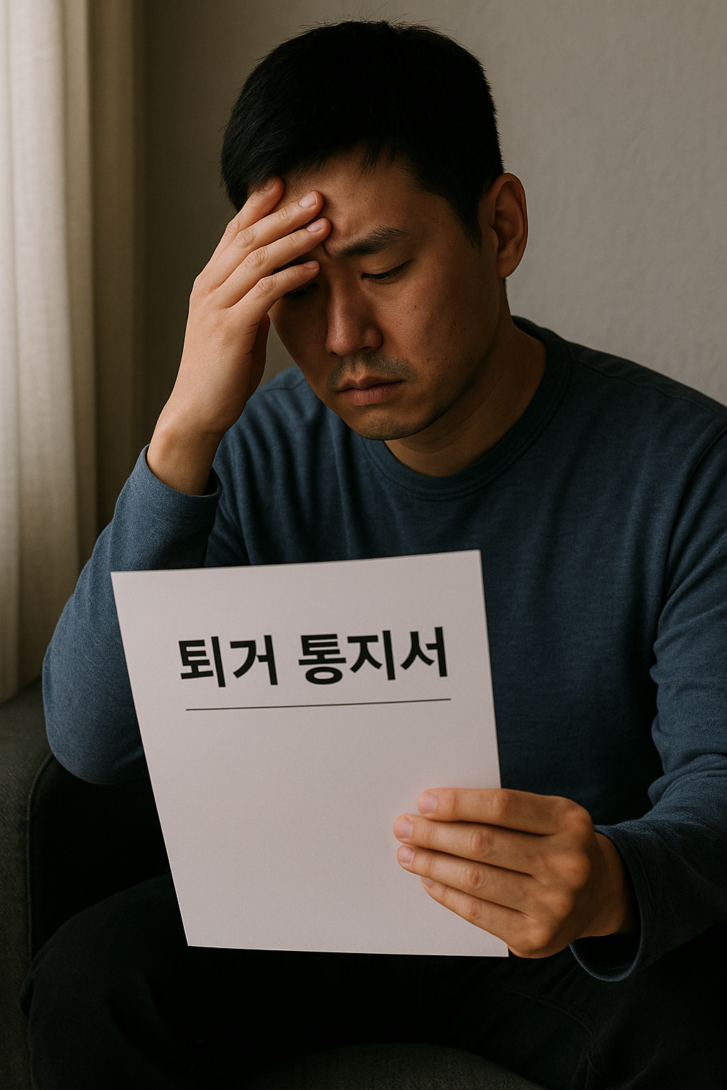 퇴거통지서를 받은 세입자