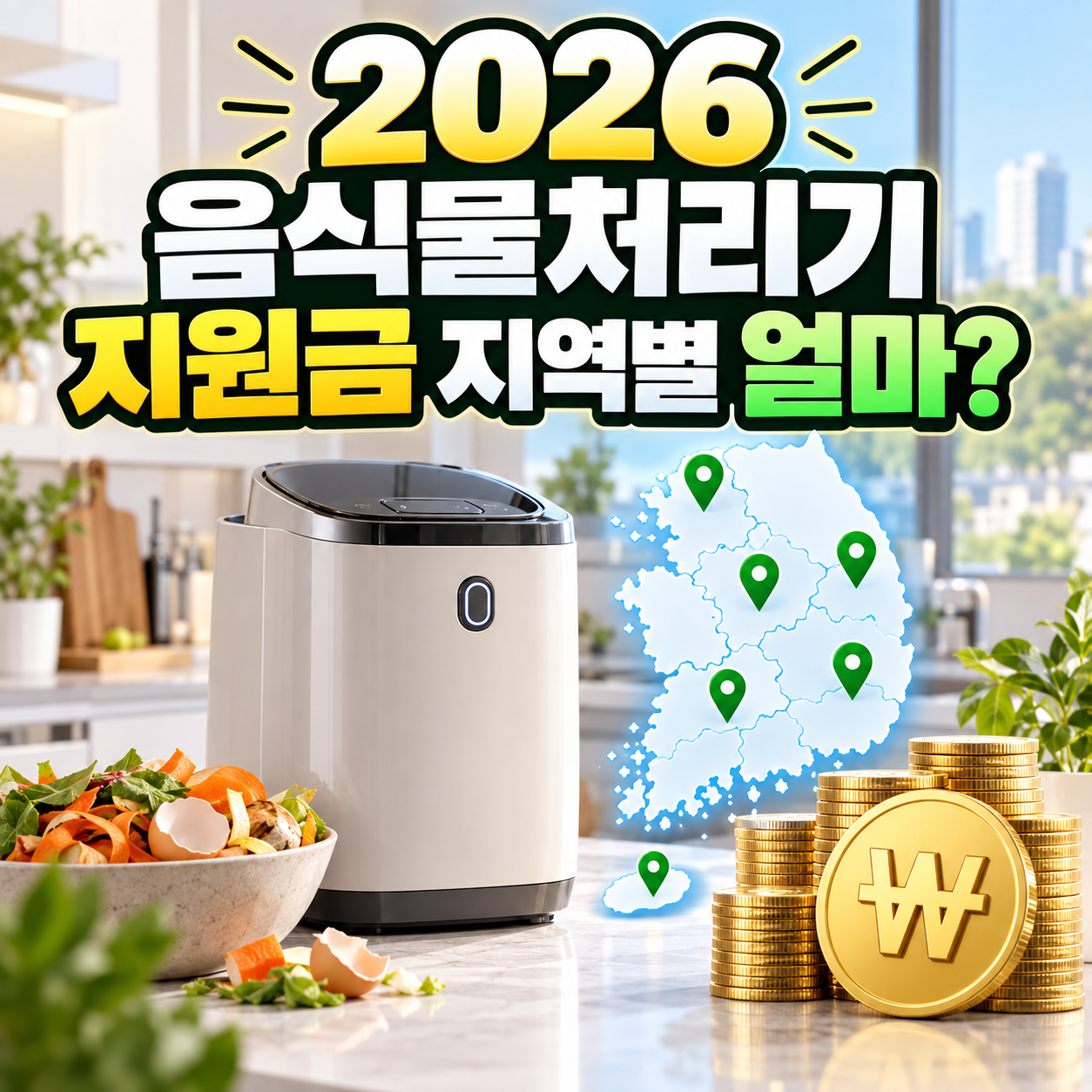 음식물처리기 지원금 지역별
