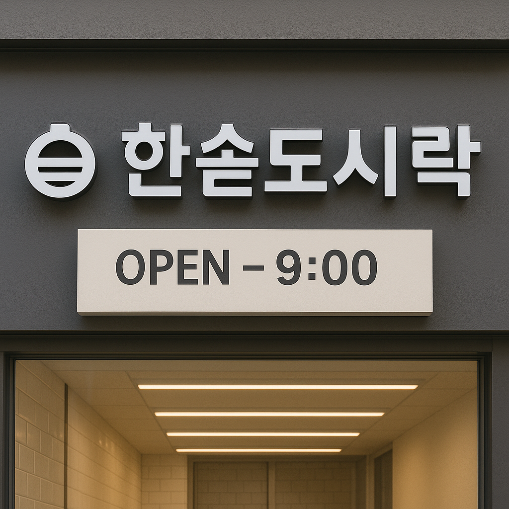 한솥도시락 영업시간 확인