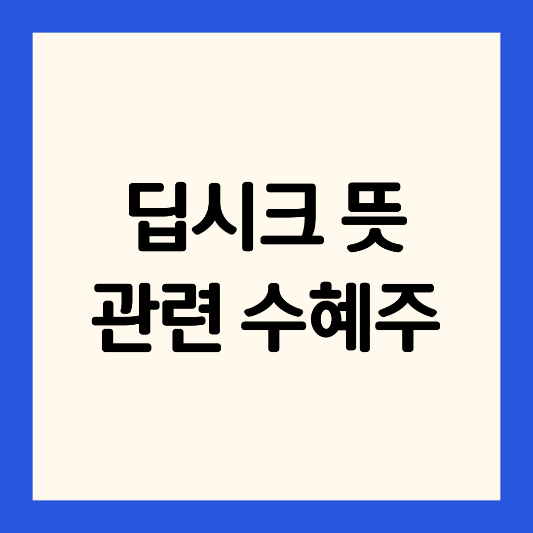 딥시크 뜻-수혜주