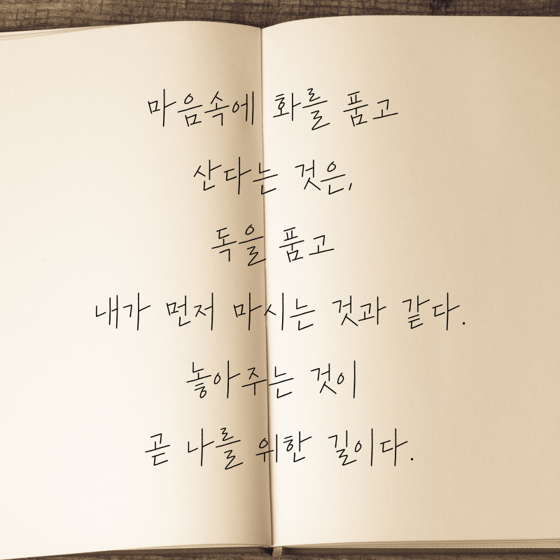마음을 다스리는 글귀 화를 참는 문구 이미지