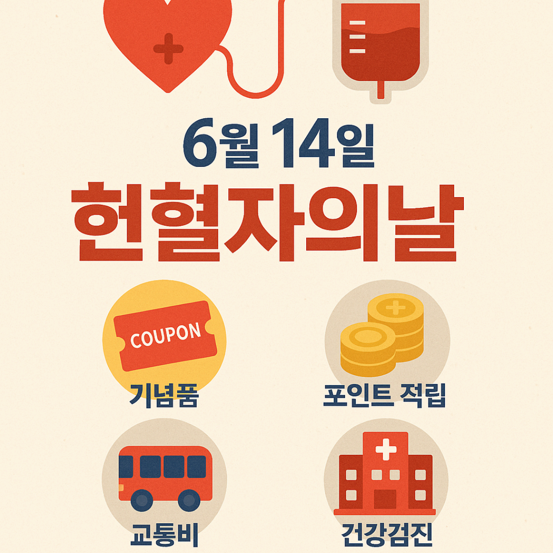6월 14일 헌혈자의날, 헌혈하면 어떤 혜택이 있을까?