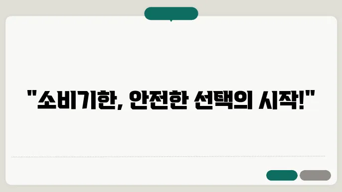 소비기한 표시제 시행 및 표시방법