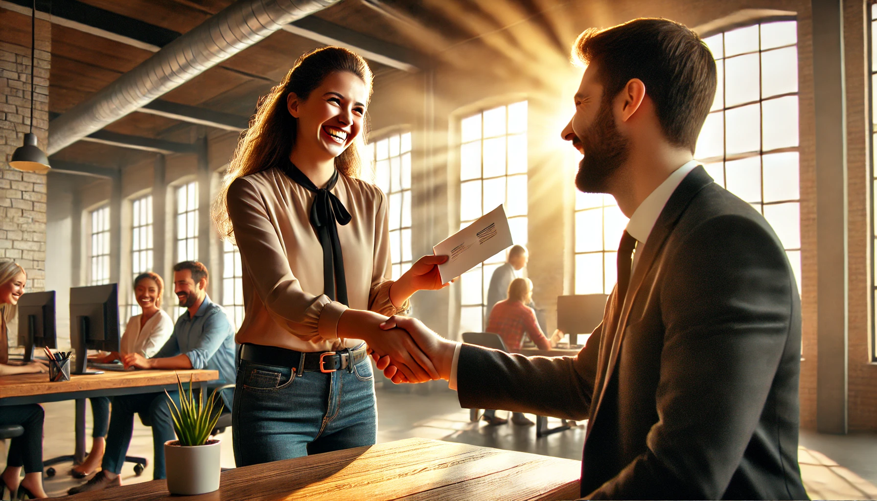 임금을 지불하는 모습