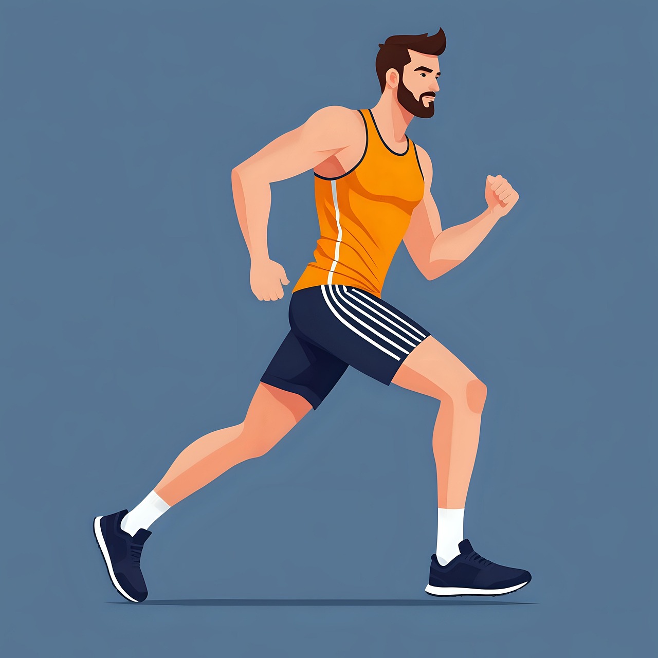 천천히 뛰고 있는 남자의 모습