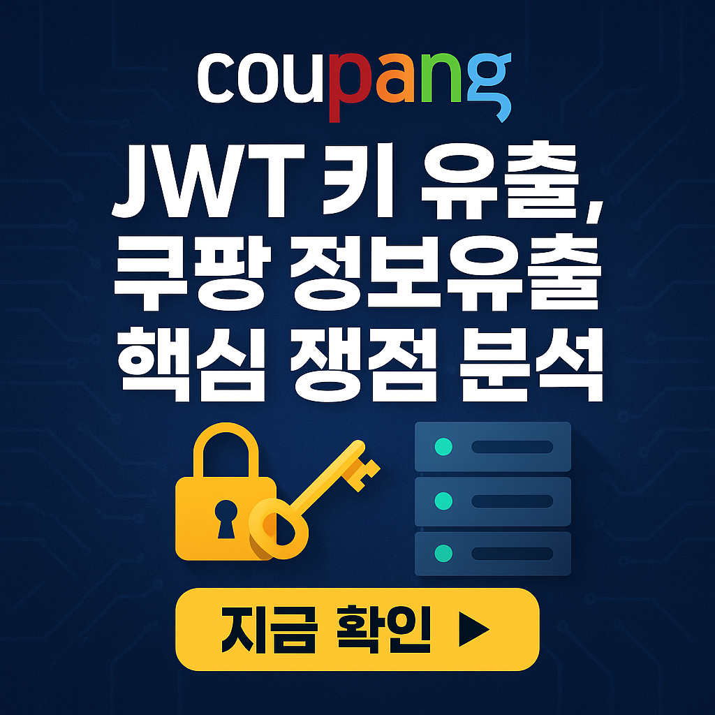 쿠팡 사태의 중심, ‘JWT 키 유출’이란? 기술·법적 쟁점 완벽 해설
