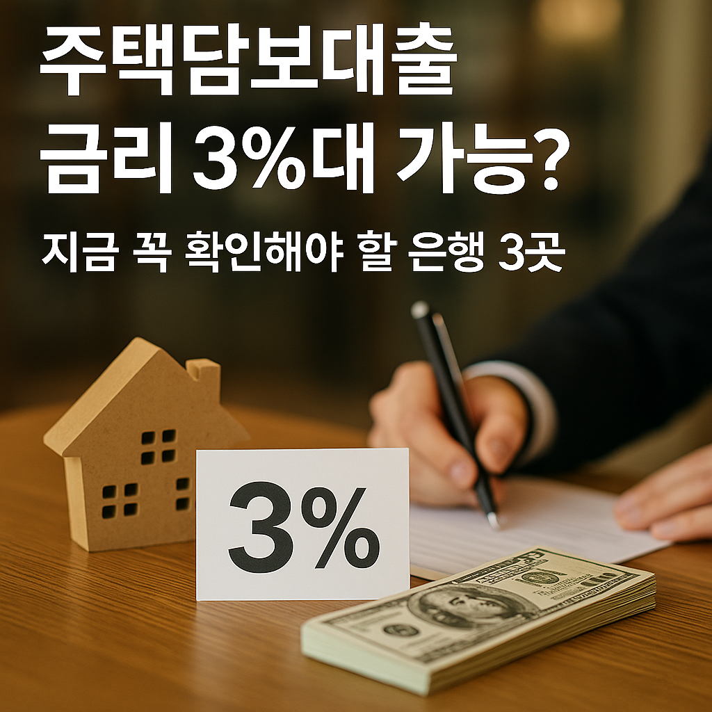 주택담보대출 금리 3%대 가능