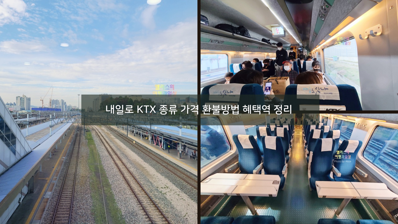 내일로 KTX 종류 가격 환불방법 혜택역 정리