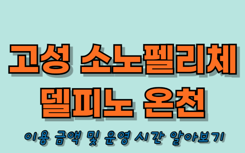 고성 소노펠리체 델피노 온천