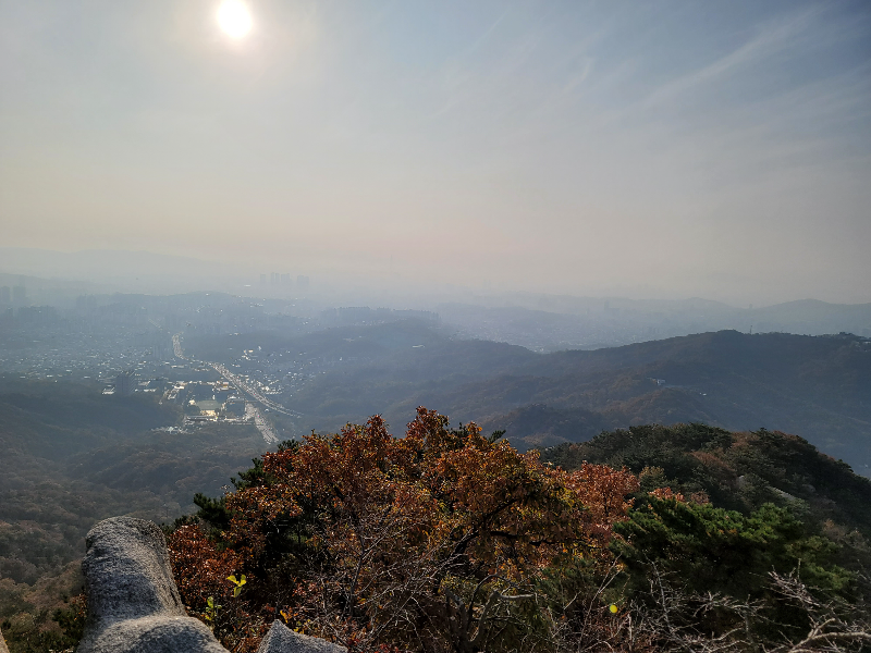 북한산에서 바라본 풍경