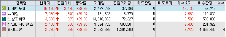 상한가-종목-리스트-캡처-이미지