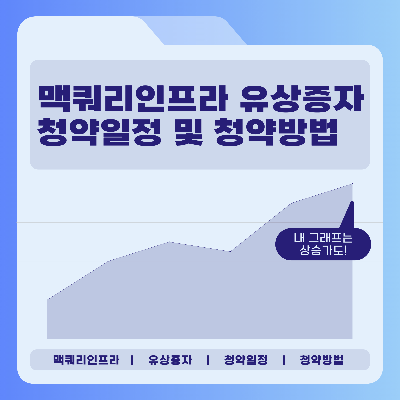 맥쿼리인프라 유상증자 청약 일정 및 청약 방법