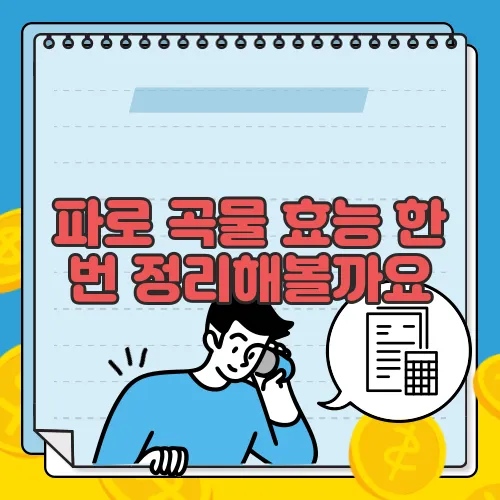 파로 곡물 효능 한 번 정리해볼까요