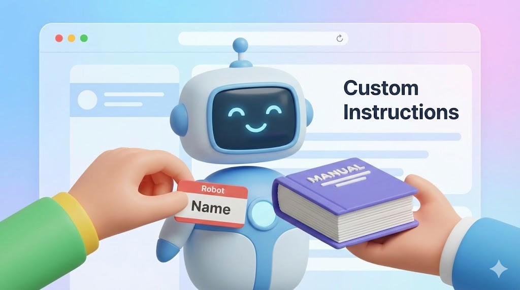 챗GPT 맞춤 지침 설정 일러스트