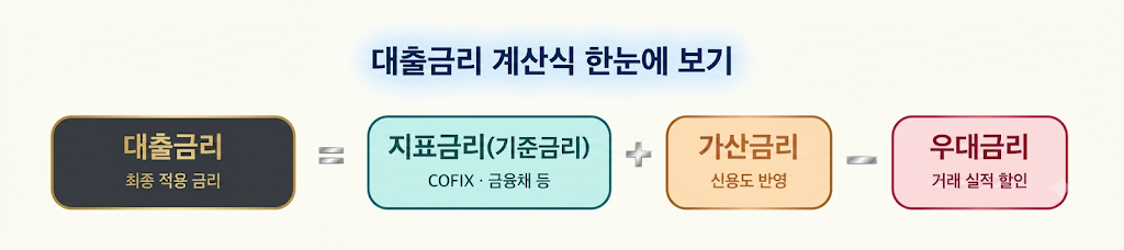 대출 금리 계산식 (출처: 네이버페이 머니스토리)