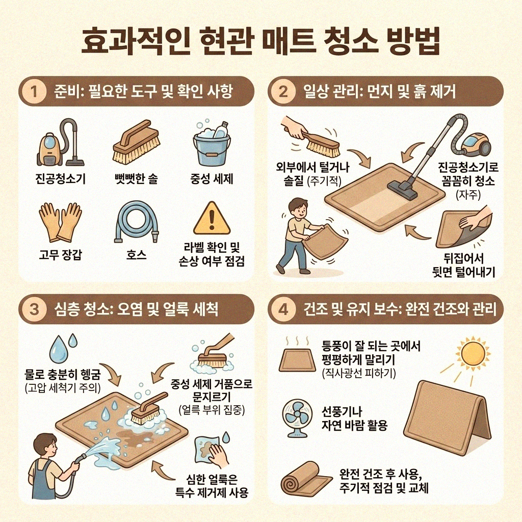 현관 매트 먼지 제거 얼마나 자주 해야 할까요? 완벽 가이드