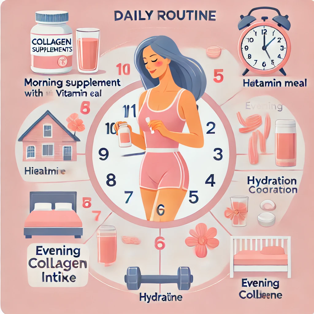 50대 여성의 콜라겐 중심 하루 루틴 스케줄