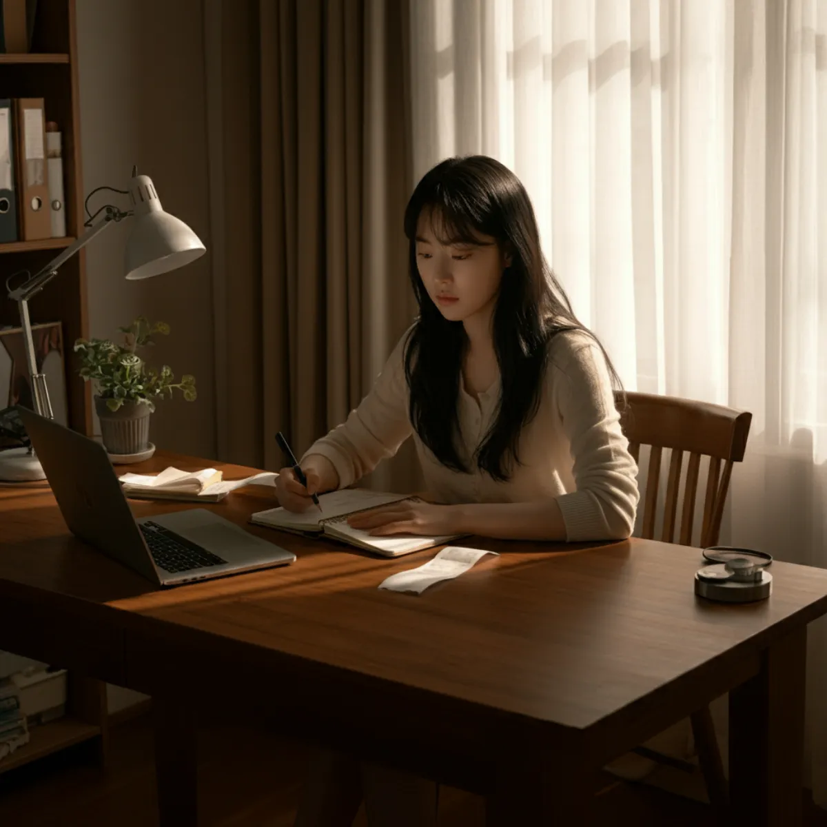 노트북쓰는-한국여자01