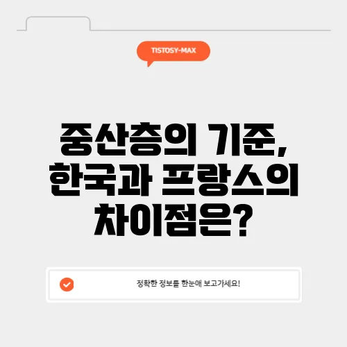 중산층의 기준, 한국과 프랑스의 차이점은?