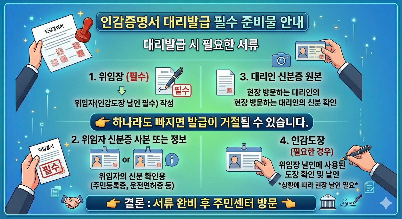 인감증명서 대리발급 준비물