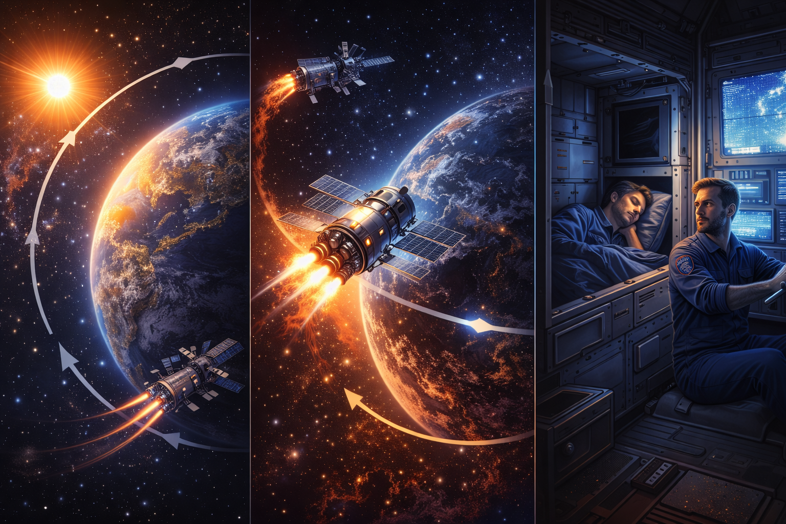 우주에서의 낮과 밤 변화