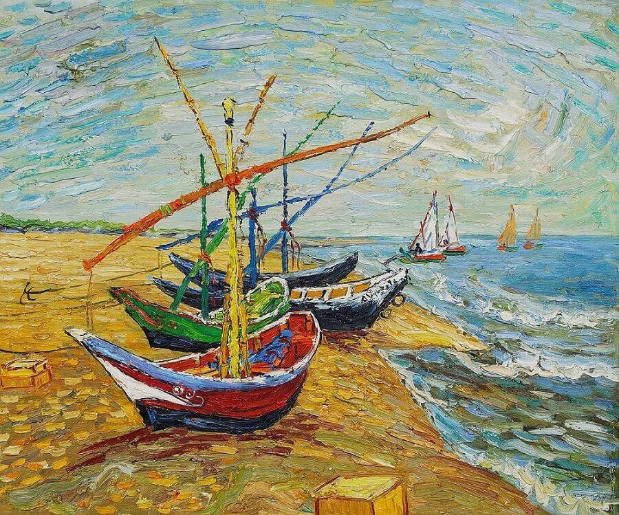 빈센트 반 고흐의 'Fishing Boats on the Beach at Saintes Maries de la Mer'