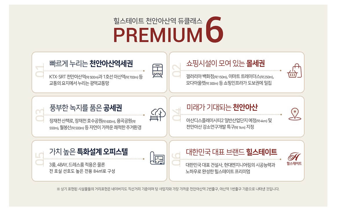 힐스테이트 천안아산역 듀클래스 프리미엄