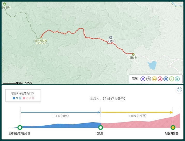 남산제일봉 1코스