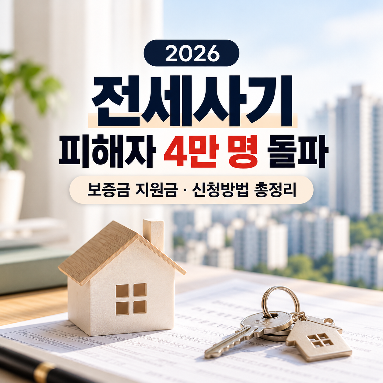 2026 전세사기 피해자 4만 명 돌파, 보증금 3분의 1 지원 언제부터? 신청방법 총정리