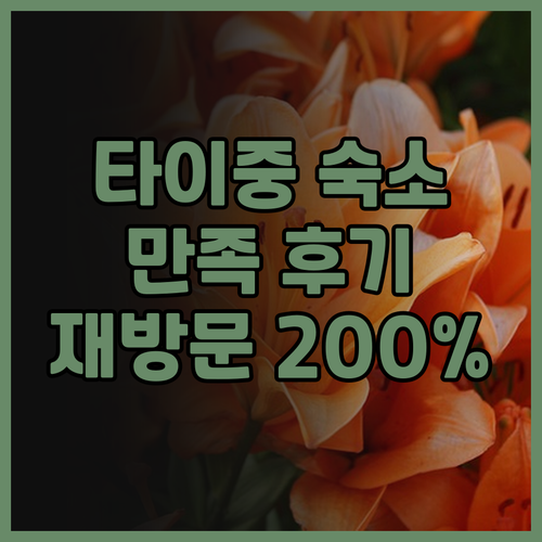 타이중 포비든 시티 모텔 후기.. 푹