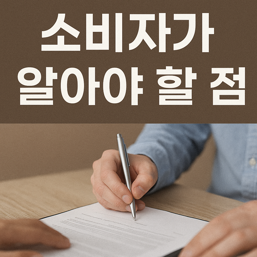 소비자가 알아야 할점