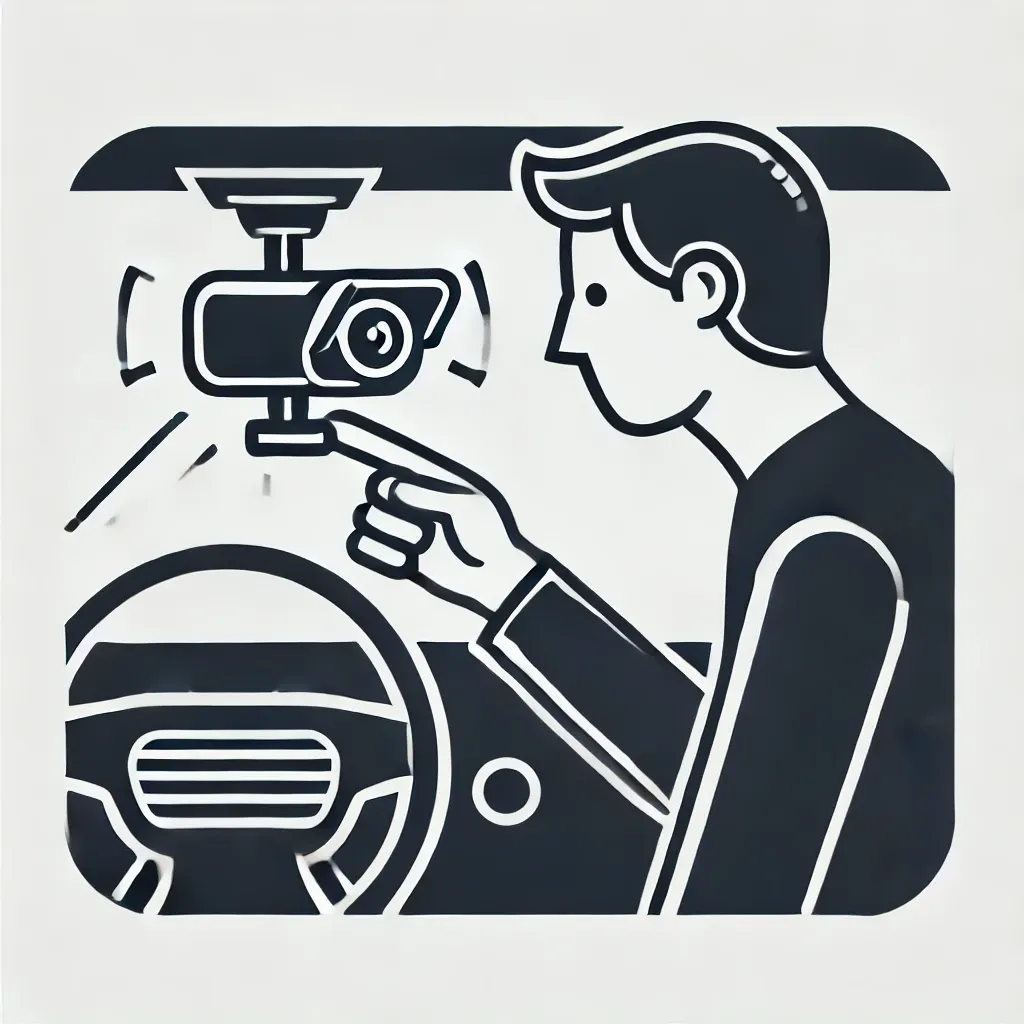 차량 블랙박스를 점검하는 모습