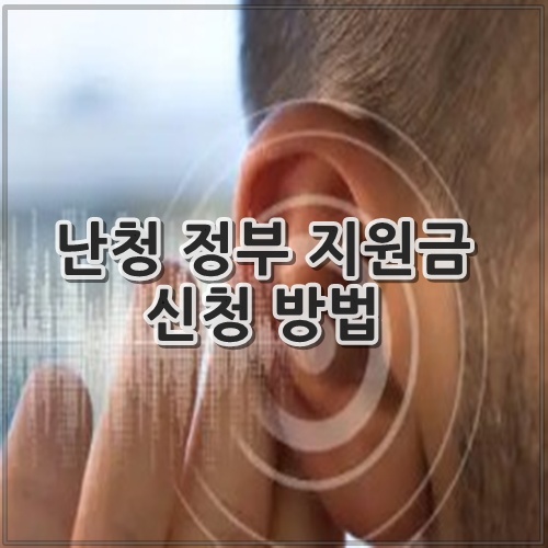 난청 정부 지원금 신청 방법