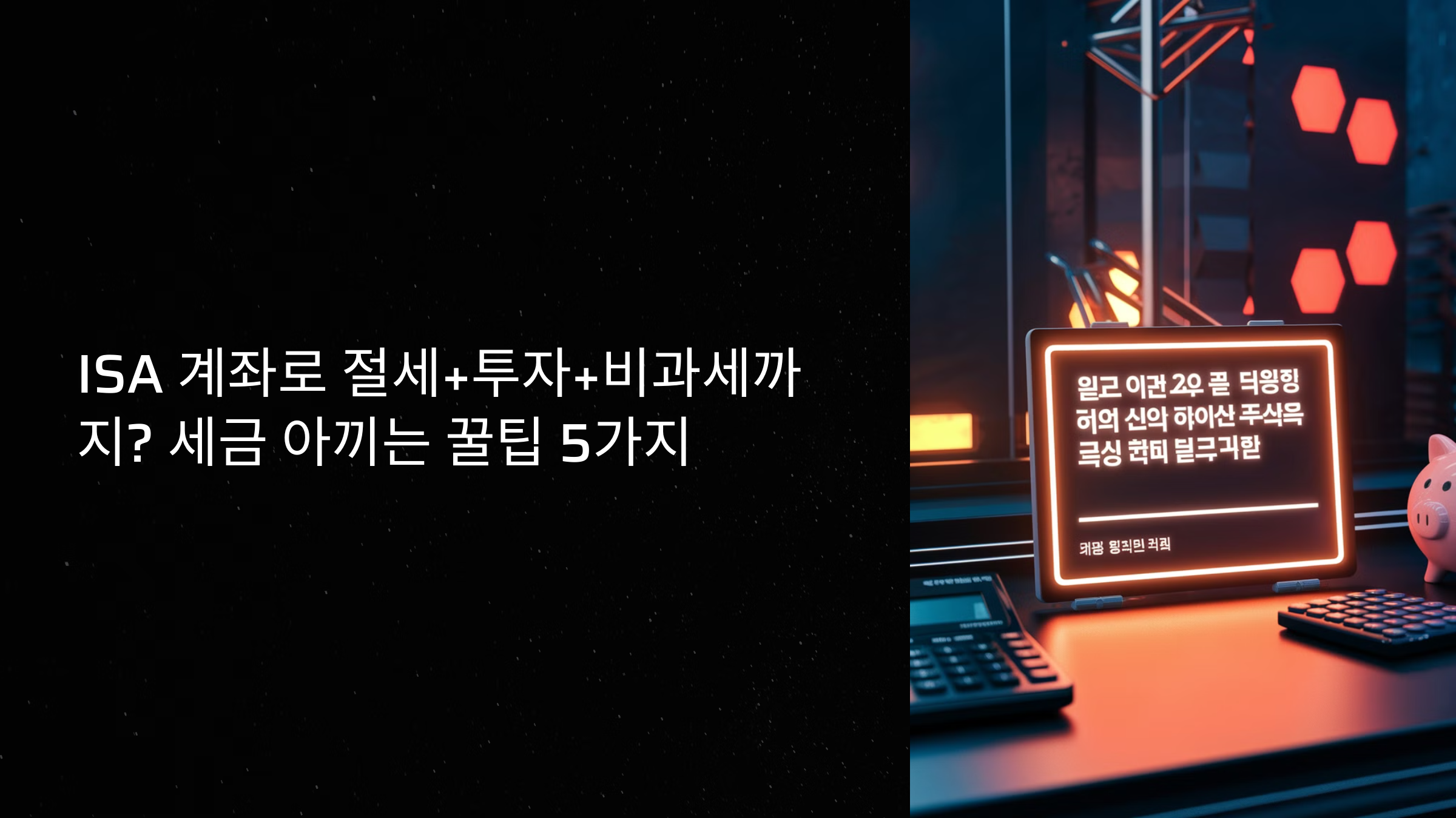ISA 계좌로 절세+투자+비과세까지? 세금 아끼는 꿀팁 5가지