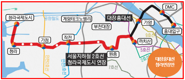 대장홍대선 청라 연장