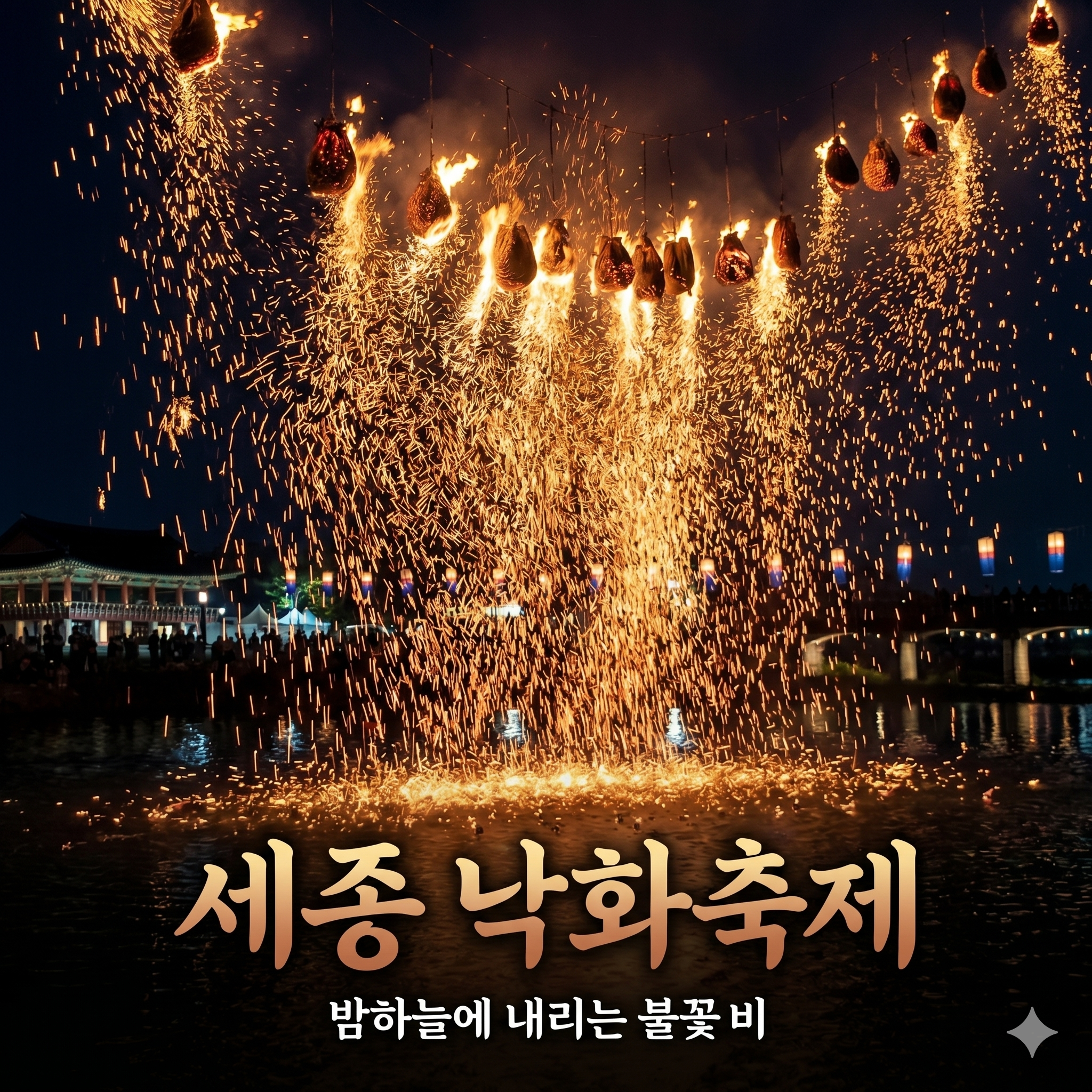 세종 낙화축제 2026: 밤하늘을 수놓는 전통 불꽃의 향연