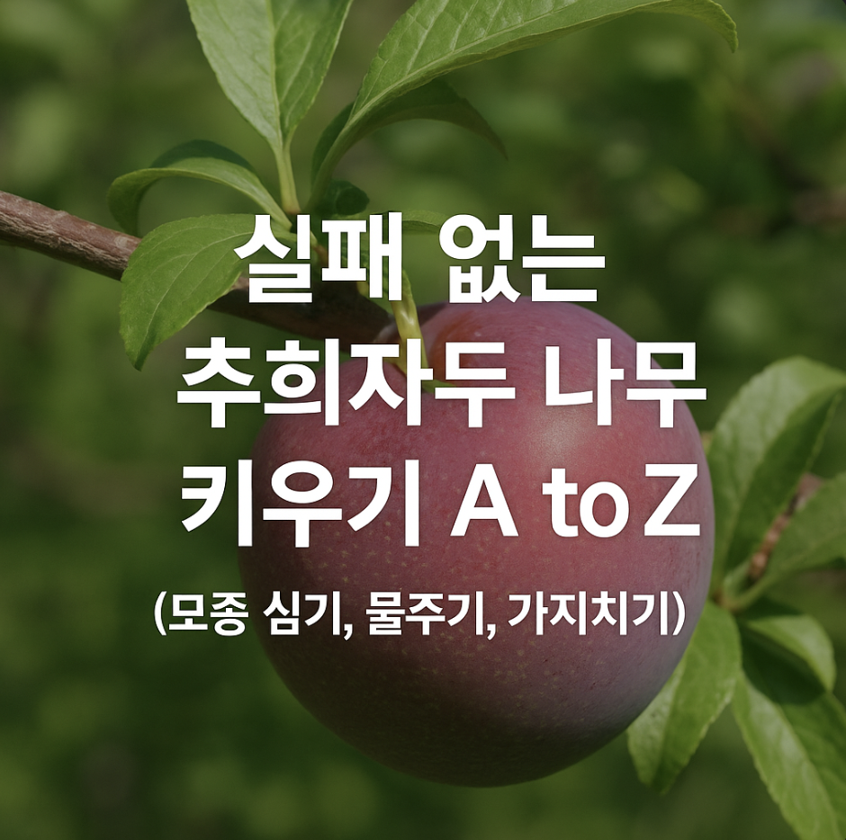 실패 없는 추희자두 나무 키우기 A to Z (모종 심기, 물주기, 가지치기)