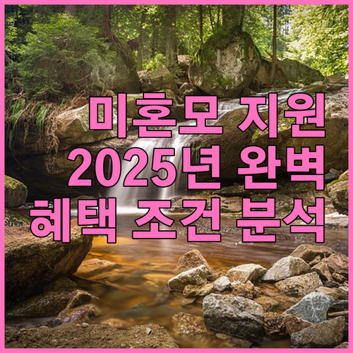 2025년 미혼모 지원: 입양숙려기간..