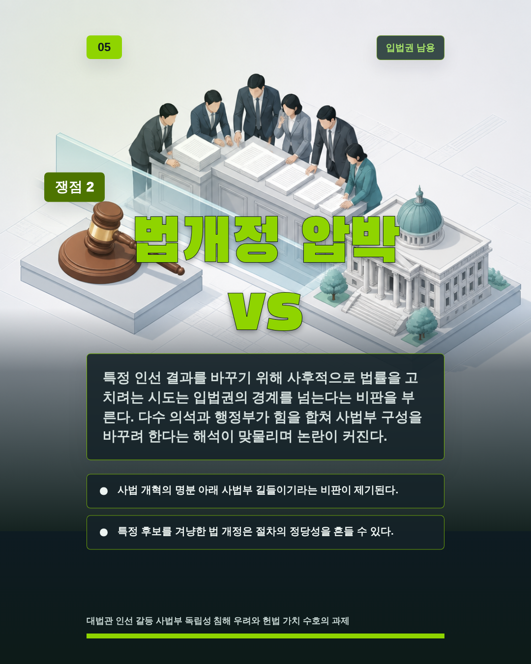 법개정 압박 vs
