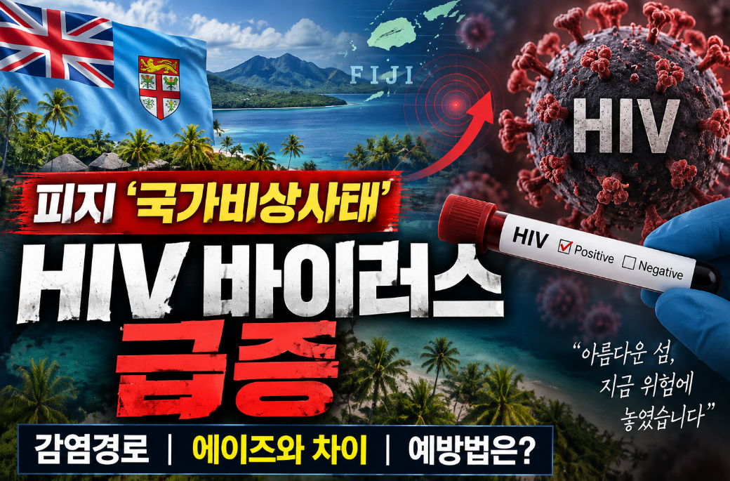 HIV 바이러스 급증｜피지 국가비상사태&middot;감염경로&middot;에이즈 차이