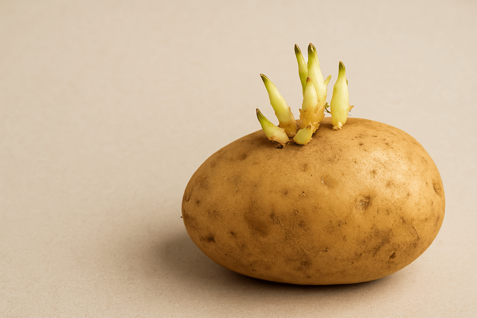 냉장고에 넣은 감자에서 싹이 난 모습, 감자 발아 원인과 솔라닌 설명 관련 이미지