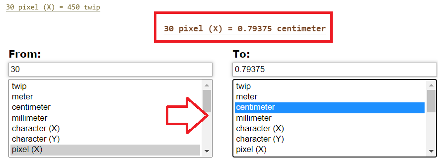 픽셀 cm 변환 가장 쉬운 방법
