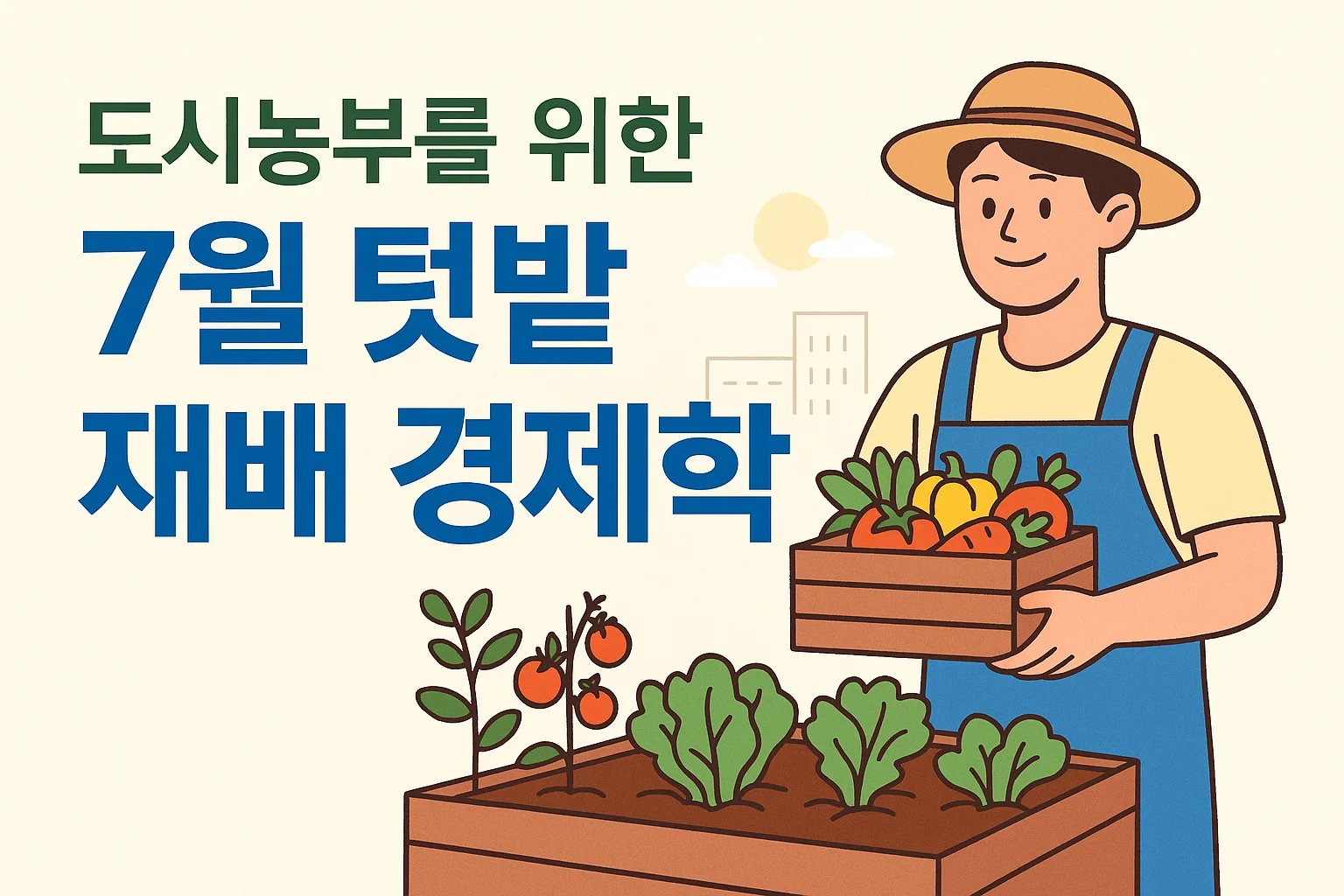 농업경제학 : 도시농부를 위한 7월 텃밭 재배 경제학 &ndash; 소확행이 아닌 &lsquo;소득행&rsquo; 만들기