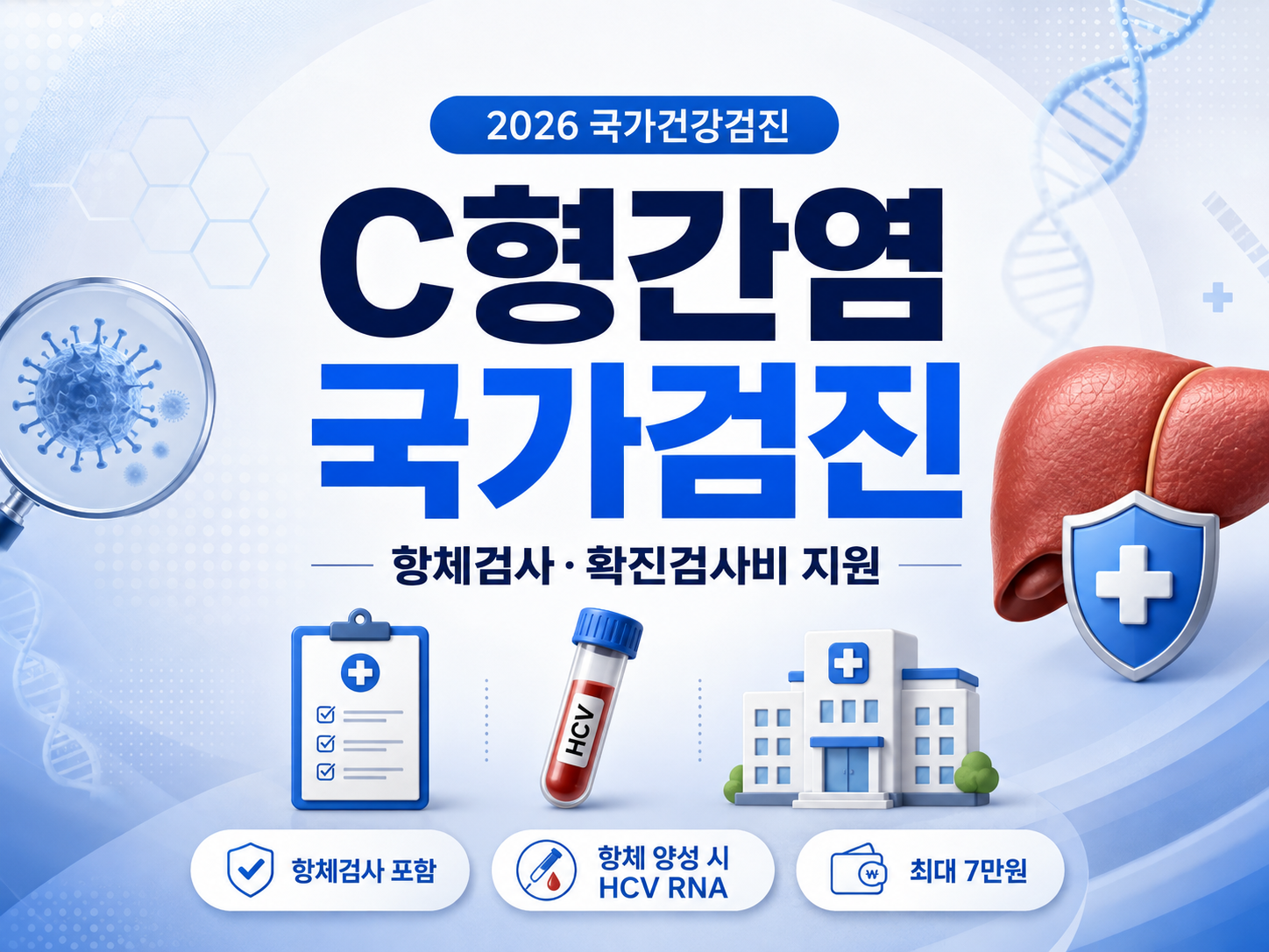 2026 C형간염 국가건강검진|검사 대상·항체 양성·확진검사비 지원 총정리