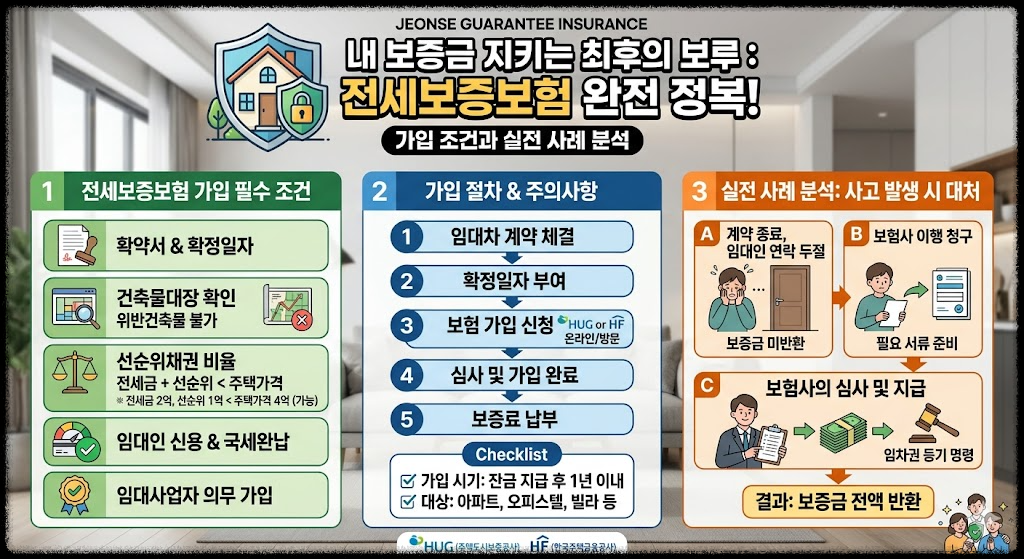 내 보증금 지키는 최후의 보루 : 전세보증보험 가입 조건과 실전 사례 분석