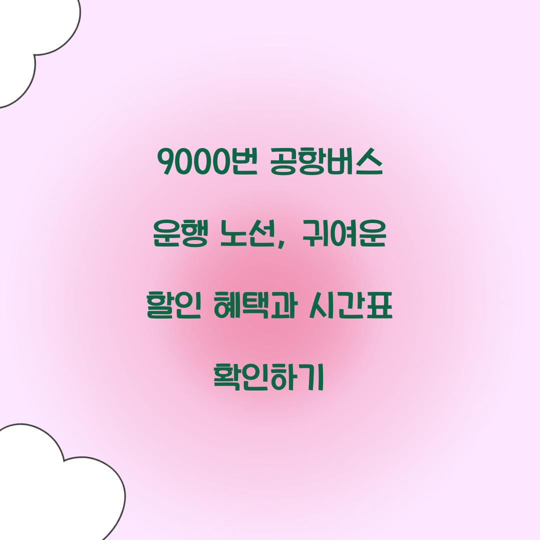 9000번 공항버스 운행 노선